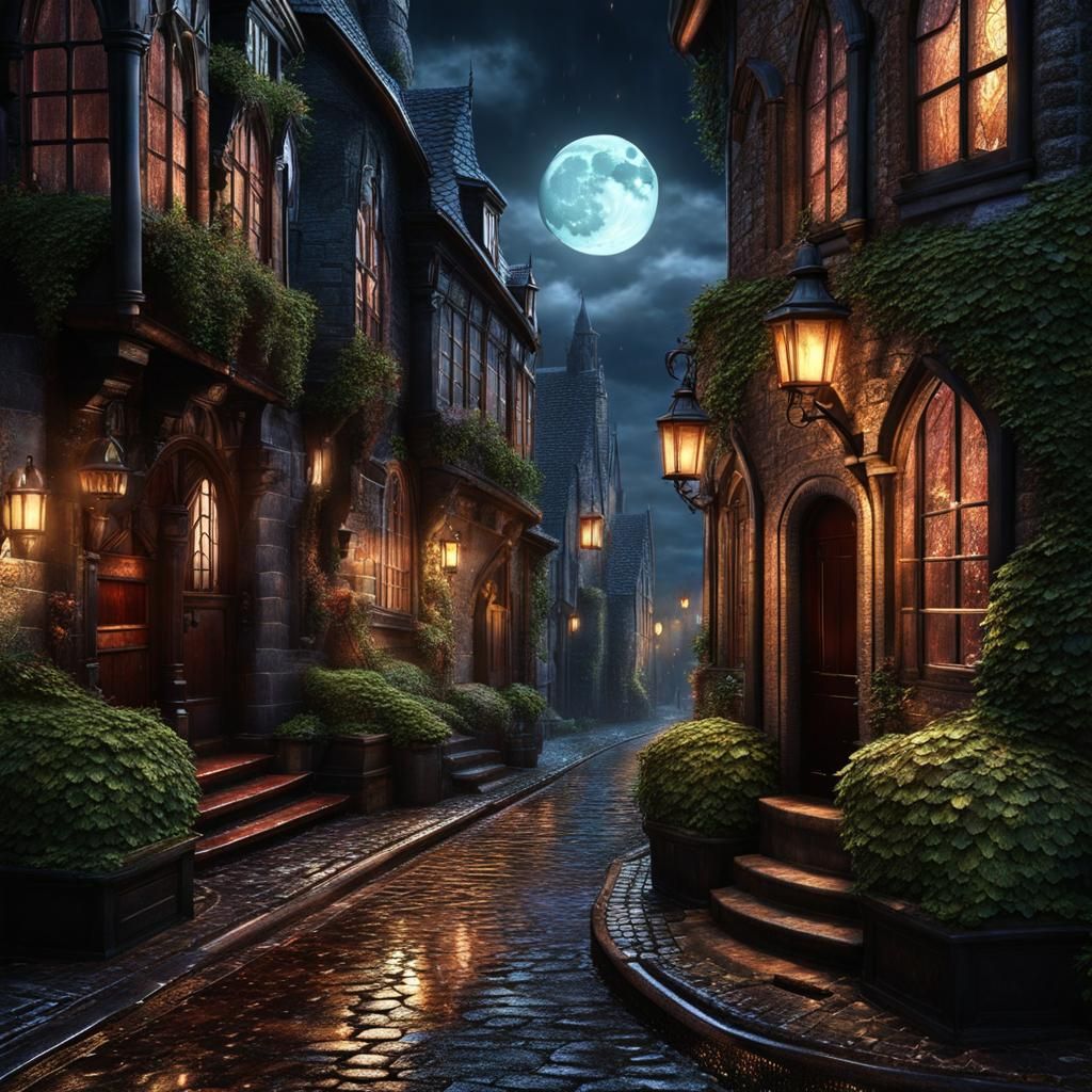 rainy night  by @doomflower