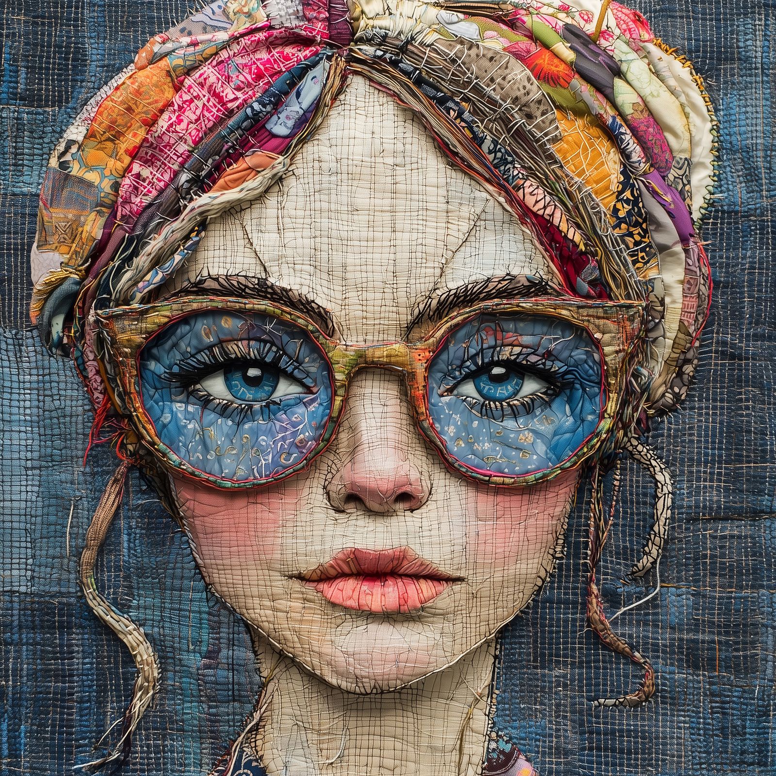 Textile Art Portrait