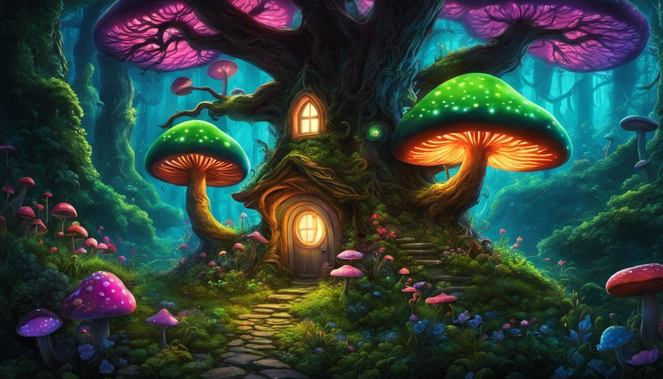 Enchanted Mushroom Forest Cottage 3