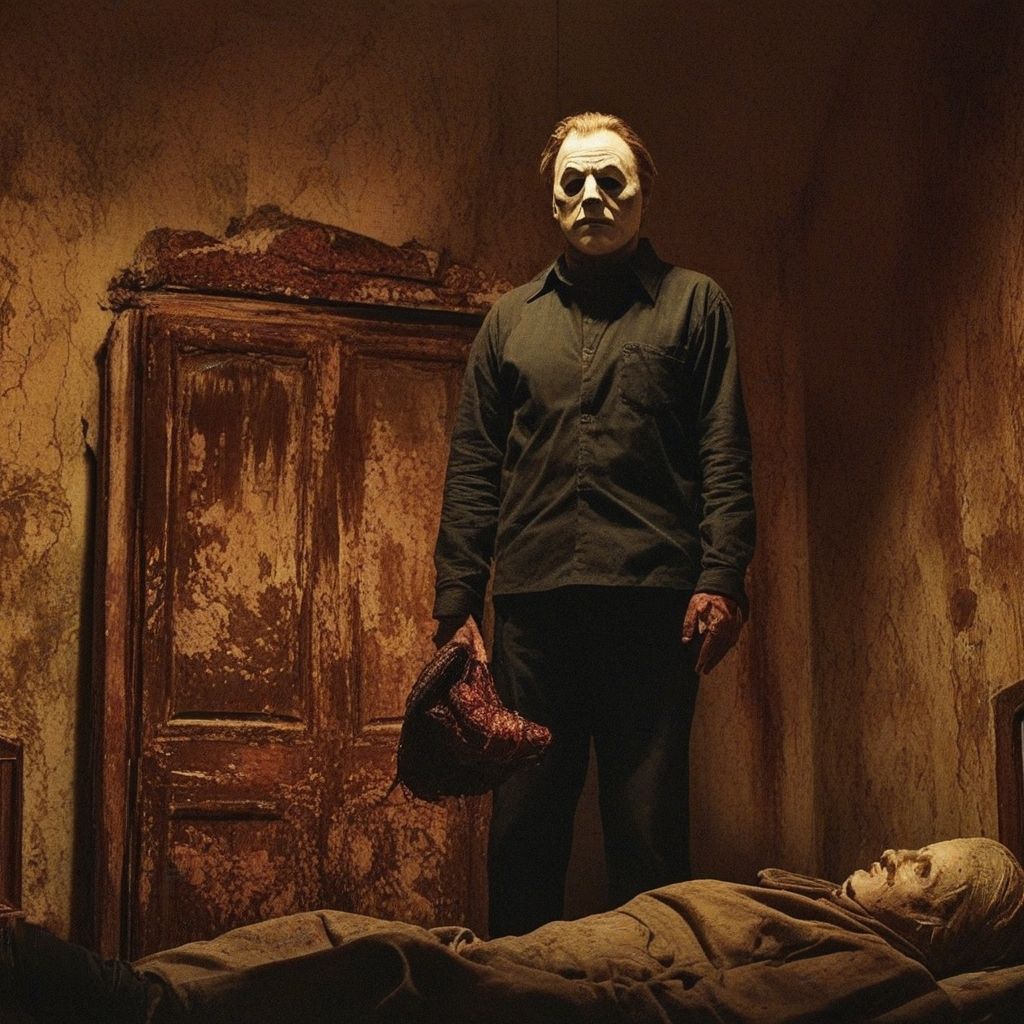 Terrifying Halloween horror image of Michael myers
