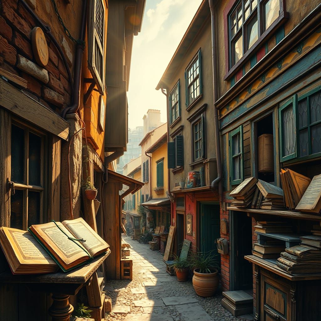 Hyperrealistic Maximalist Scene of Pear Street