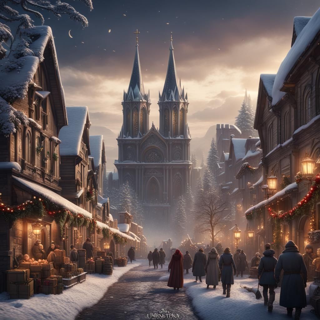 A Town on Christmas with everyone flocking to the humongous ...