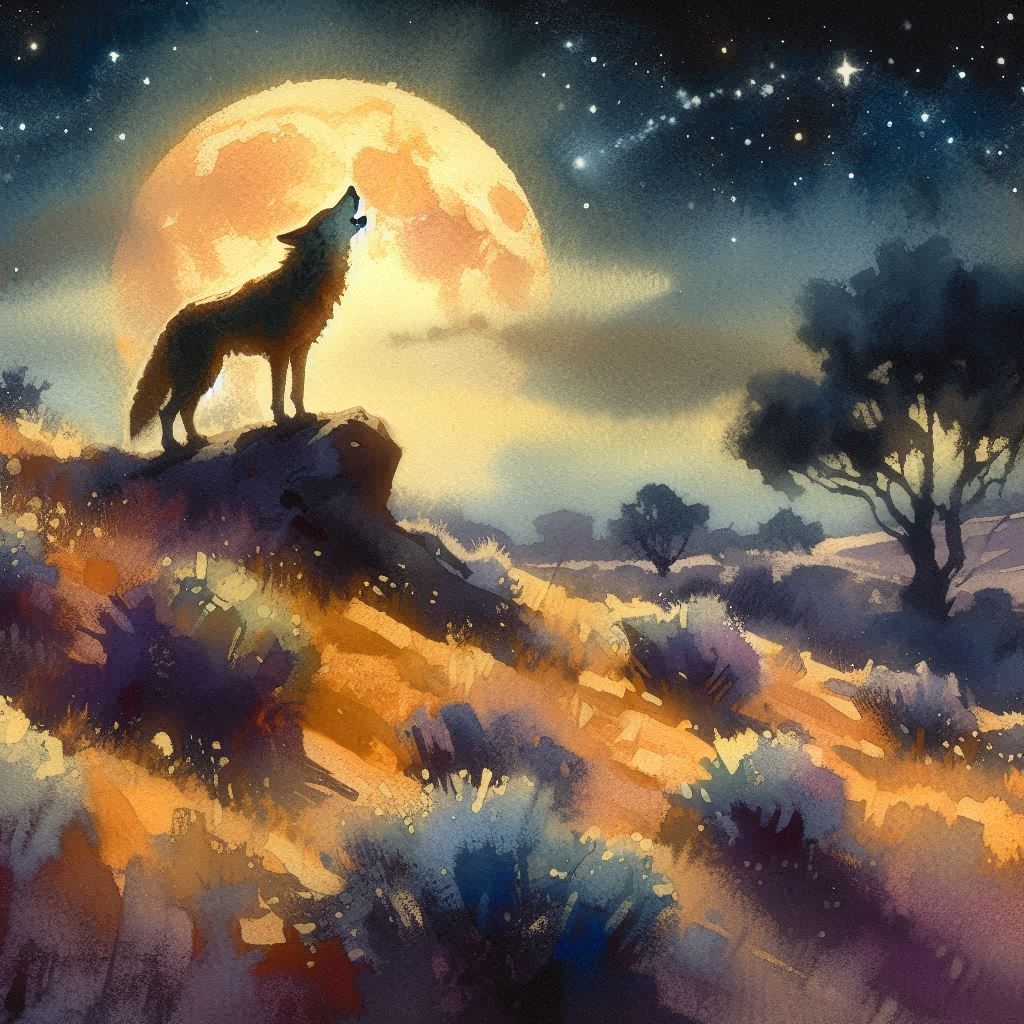 Coyote Watercolor