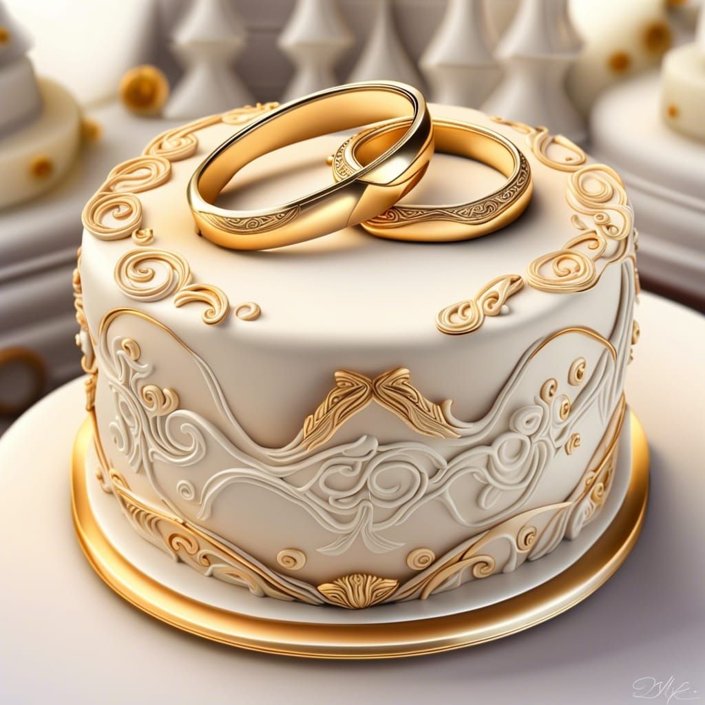 Engagement Ring Ceremony Cake With 3DFinishing Without Fondant |  EngagementCake With Ring #chefimran - YouTube