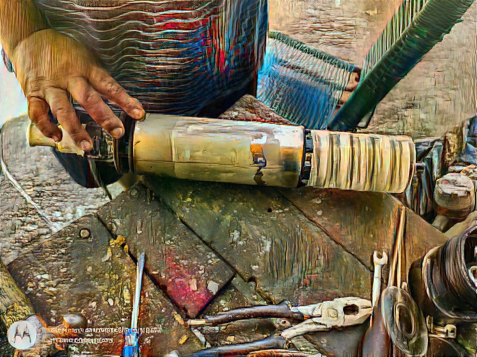 una bomba sumergible tipo bala