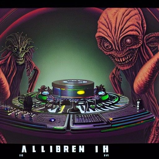 The Alien dj making by dj Bernie Wrightson, chainsaw666, Tat...