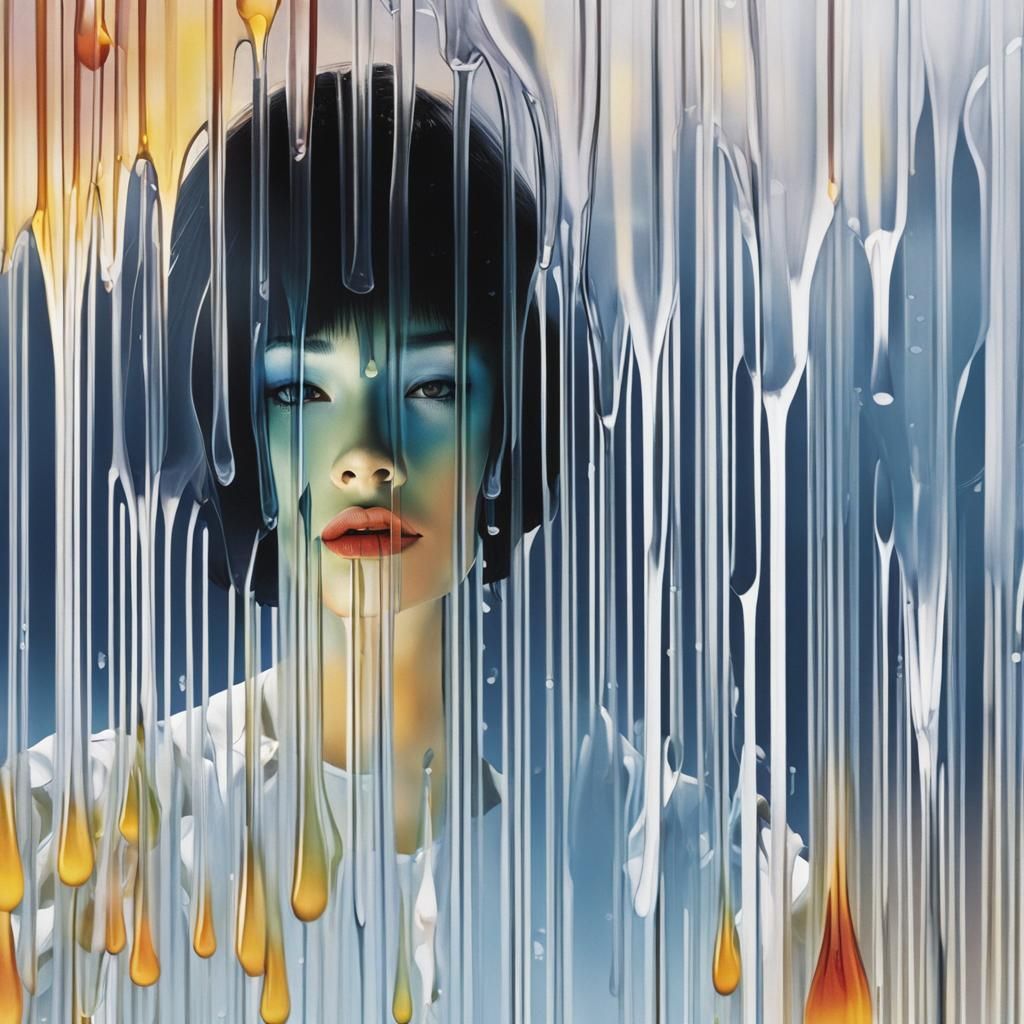 translucent polycarbonate alternative woman drips  by @Lellysaur