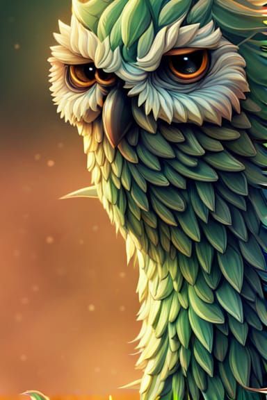 Cute Aloe Vera Owl, an Owlade of Aloe Vera cactus plants.  B...