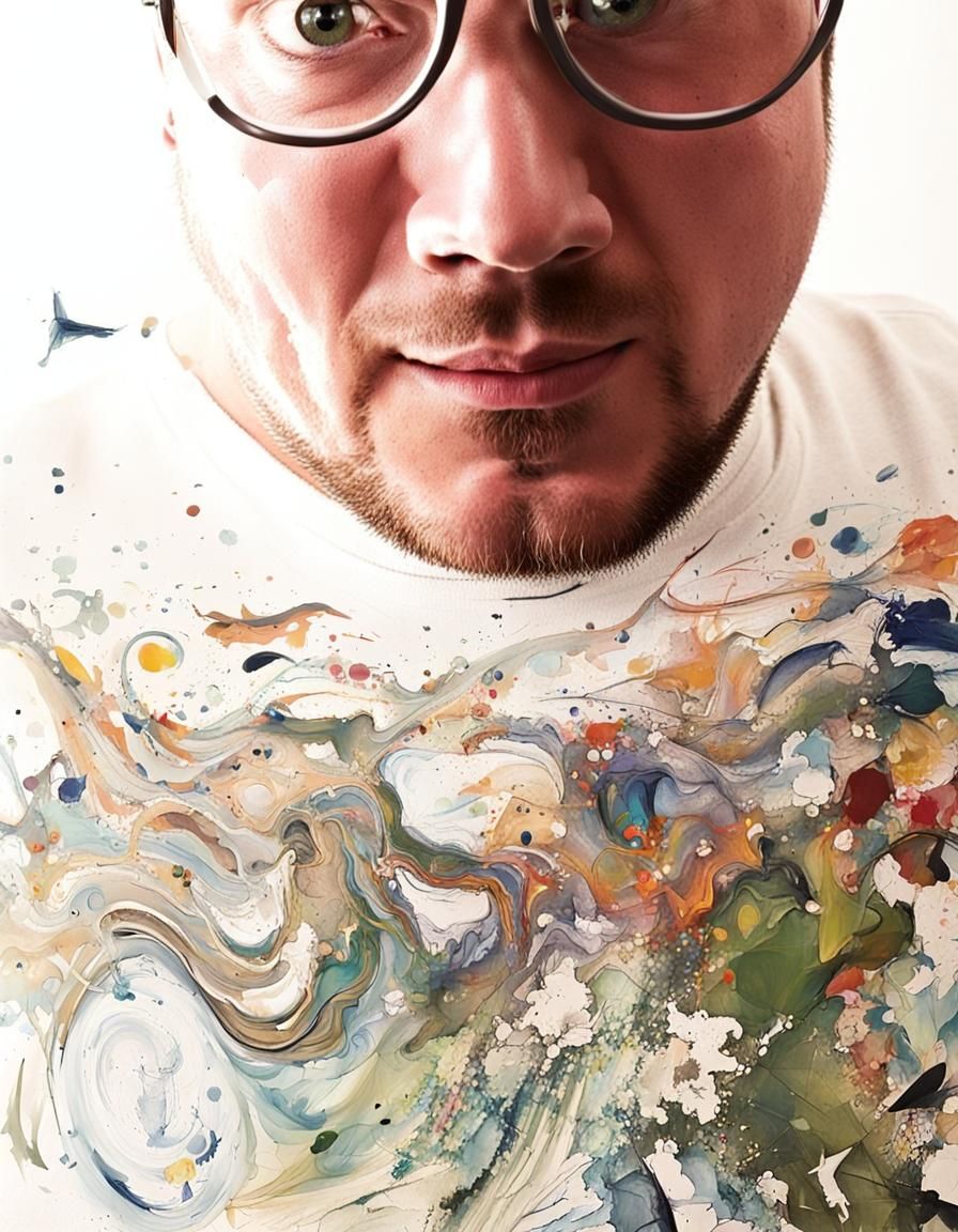 A goofy-looking artist accidentally snapped a selfie of hims...