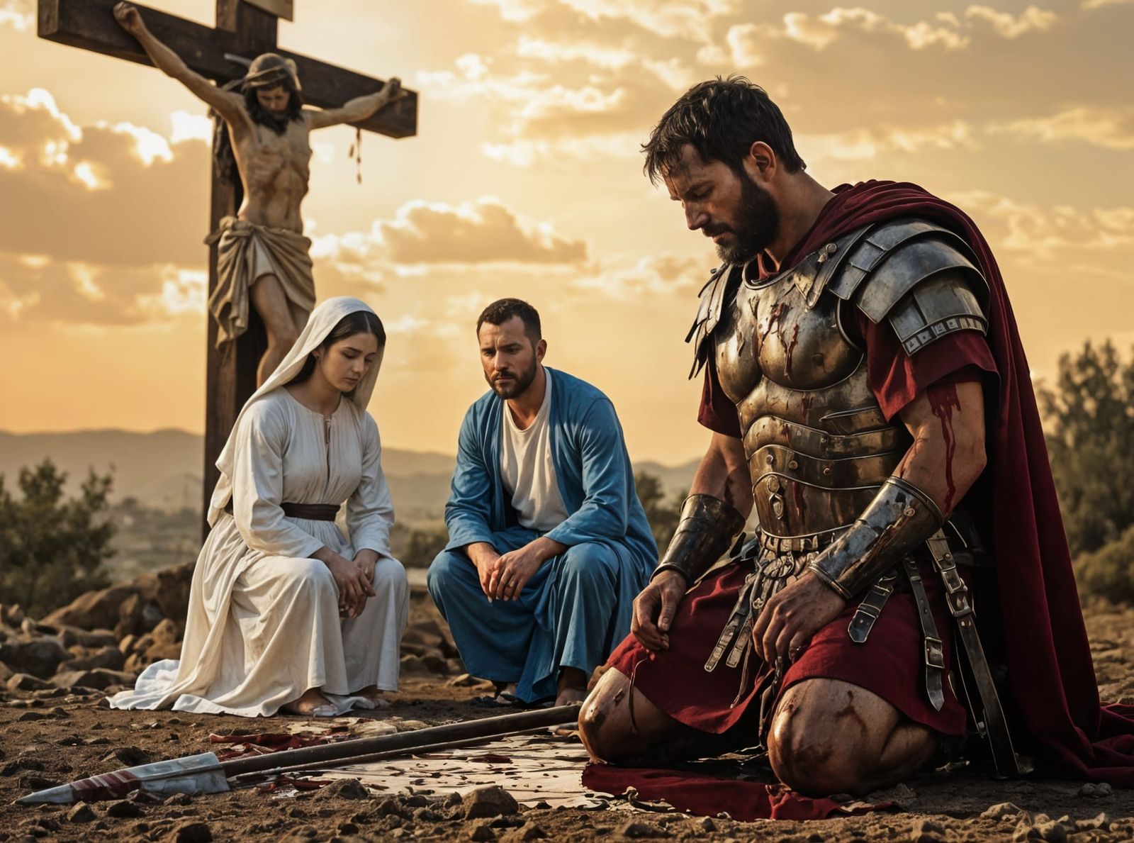 The Conversion of St. Longinus  by @Robert Maxwell