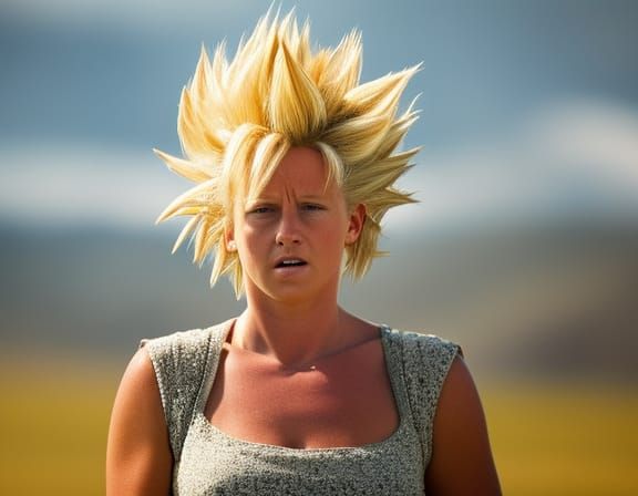 Realistic and Beautiful Super Sayayin female in a combat on ...