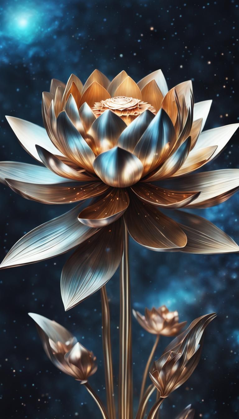 Metallic Lotus  by @Crazy Jane