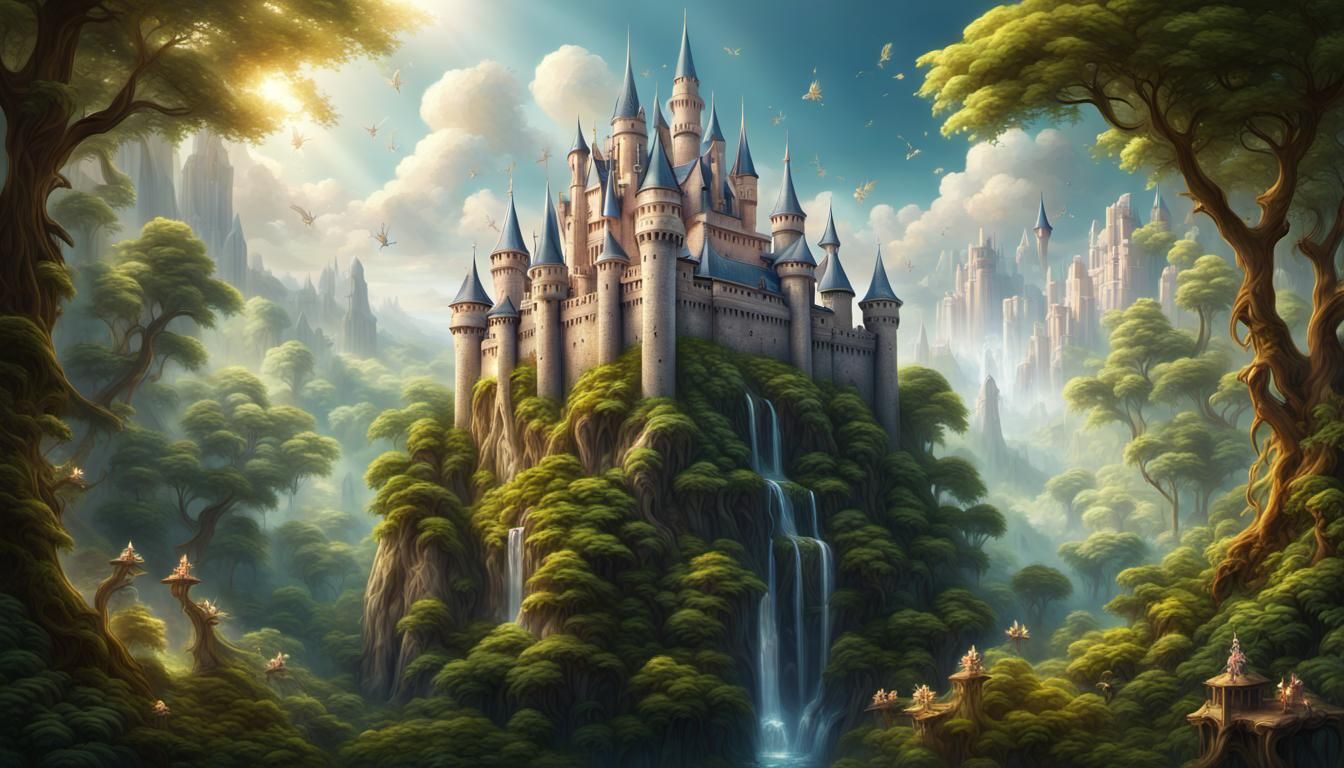 Fantasy castle - AI Generated Artwork - NightCafe Creator