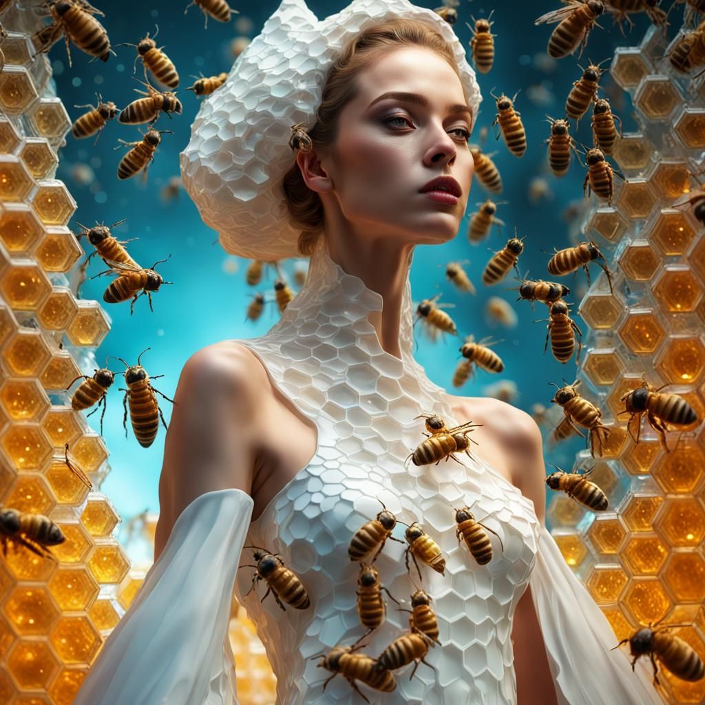 Beauty and the Bees Series 2 - AI Generated Artwork - NightCafe Creator