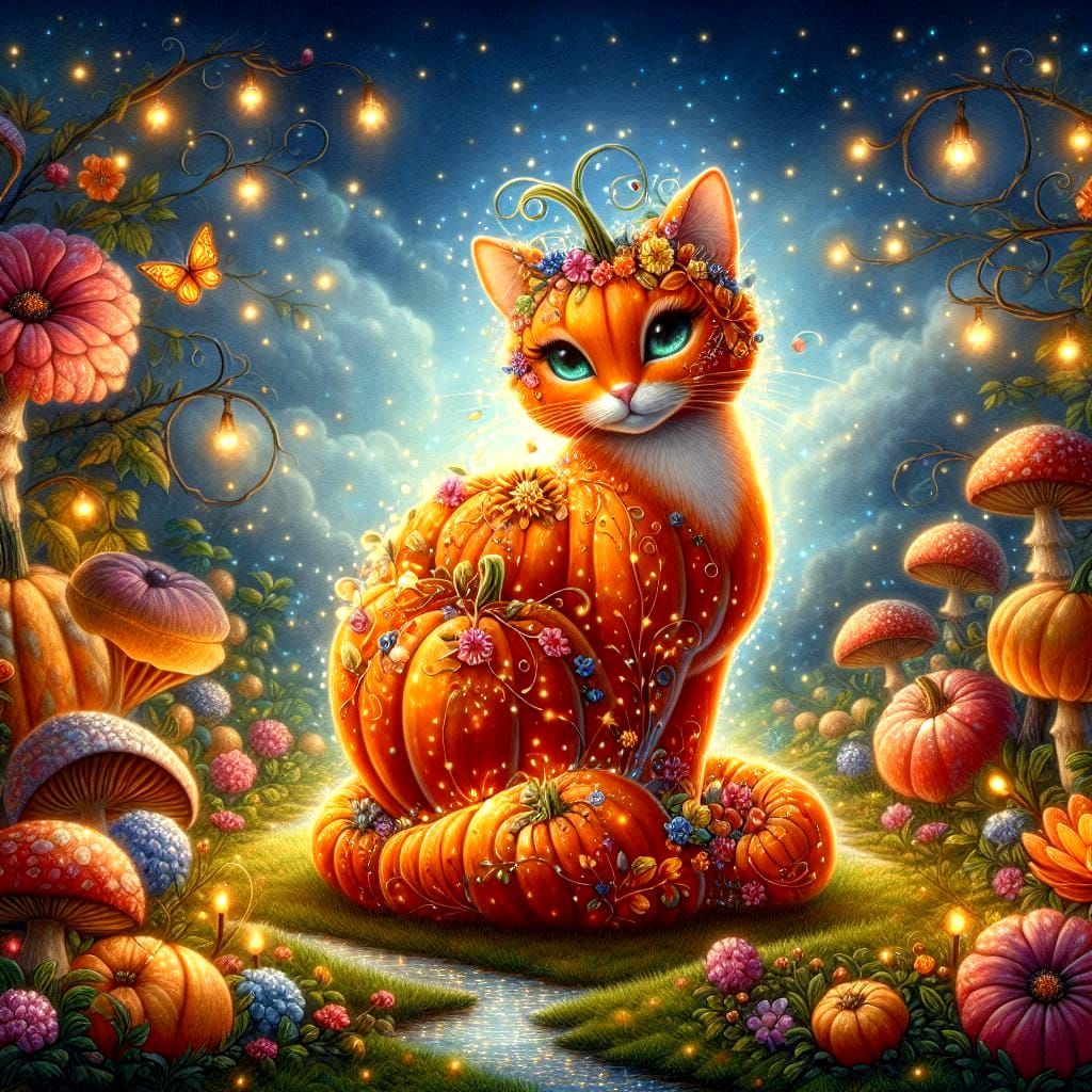 Cat pumpkin