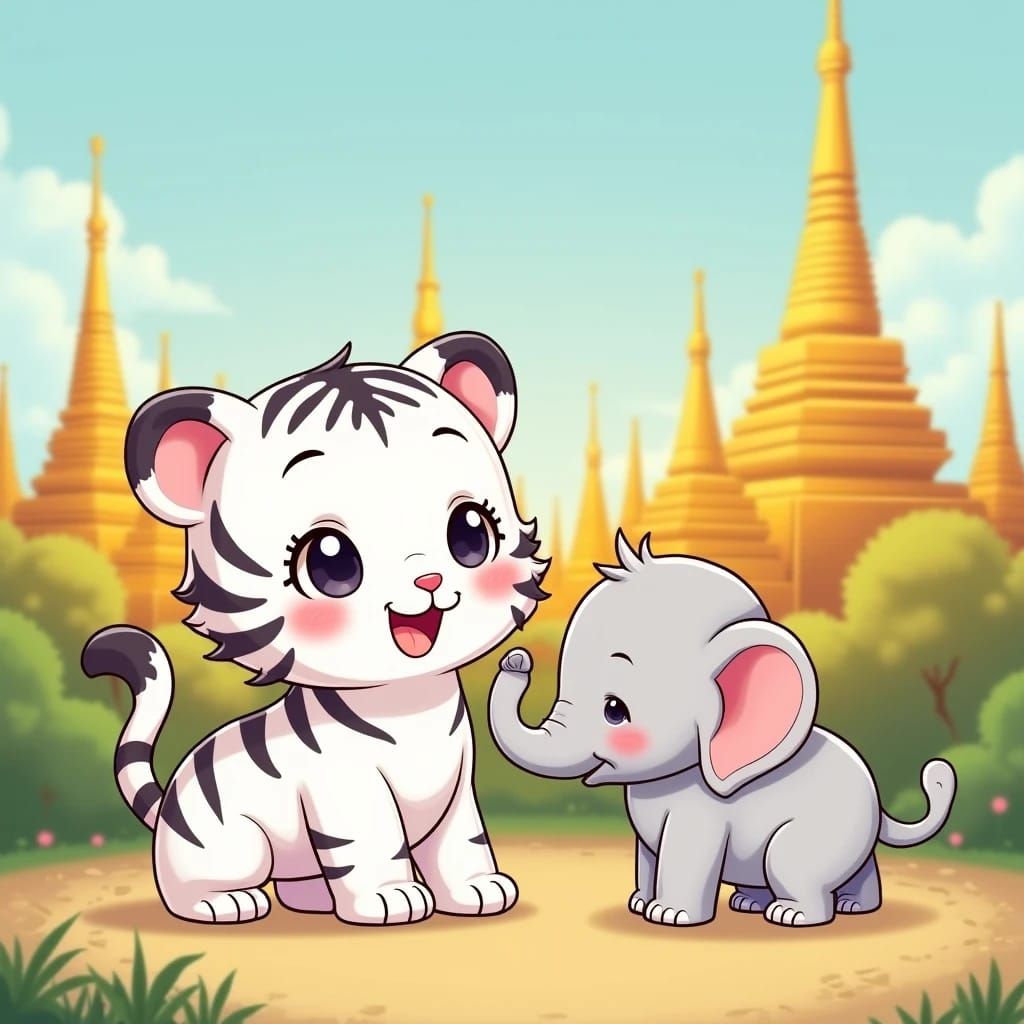 White Tiger & White Elephant