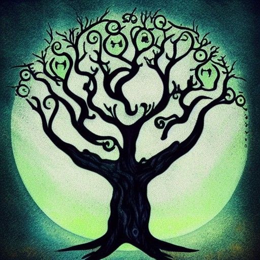 Wise Mystical Tree is evil - AI Generated Artwork - NightCafe Creator