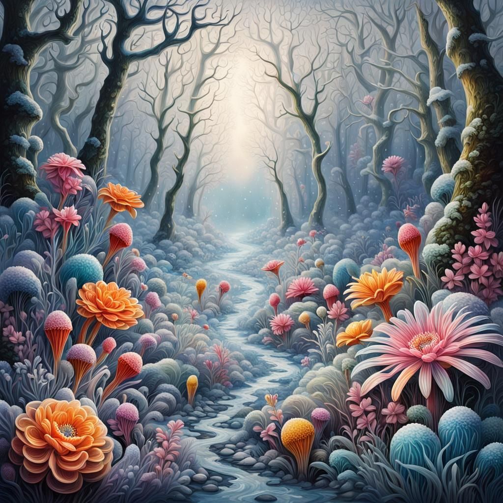 Wintery forest
