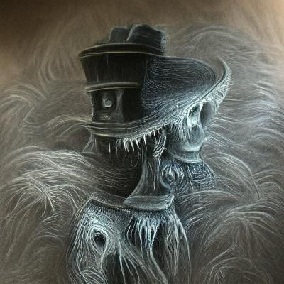 Creepy monster man portrait