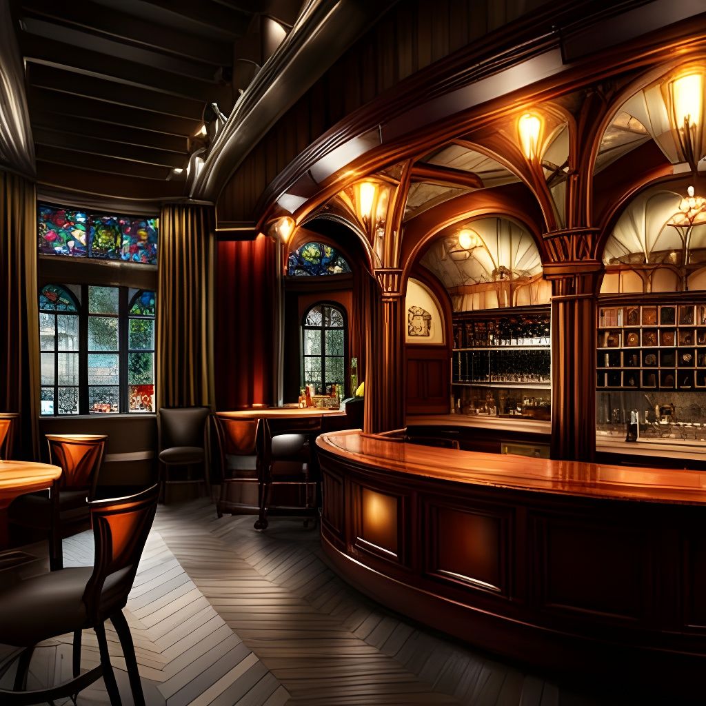 NightCafe Pub  by @RedHazel