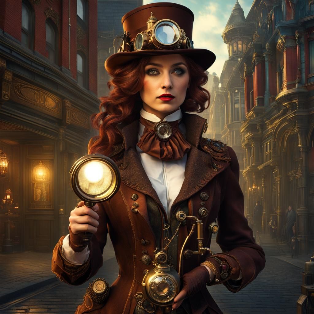 Steampunk detective   by @James
