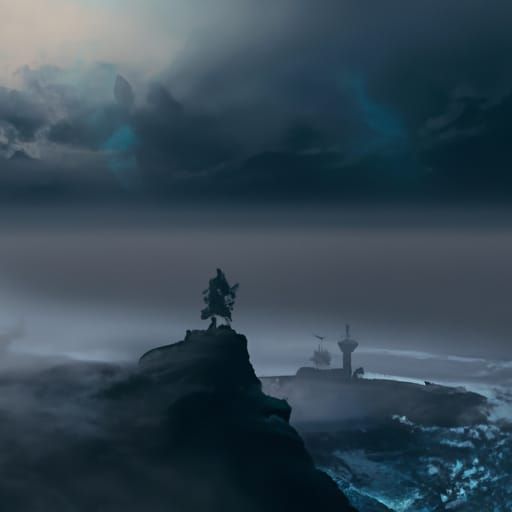 Viking Warrior at Louvre Museum, Detailed Digital Art