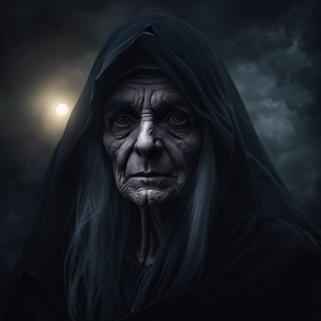 Crone at Night - AI Generated Artwork - NightCafe Creator