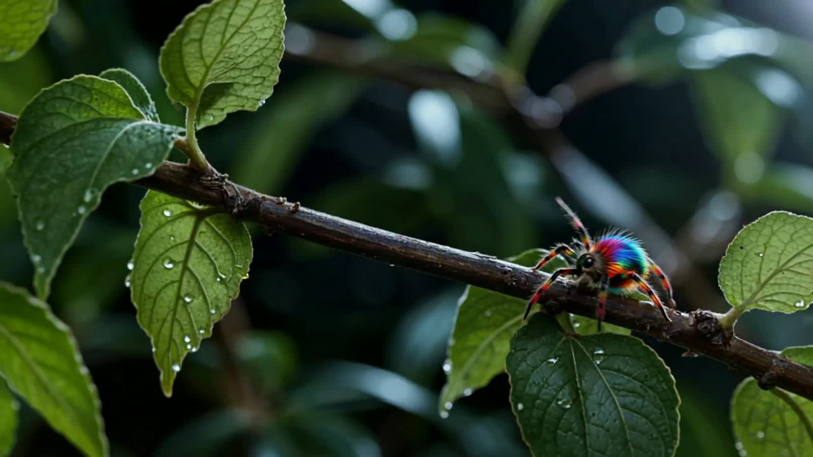 scary rainbow spider