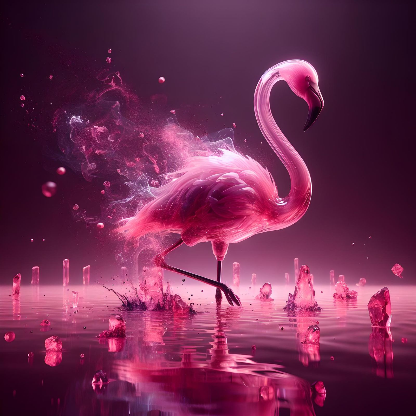 Translucent Flamingo
