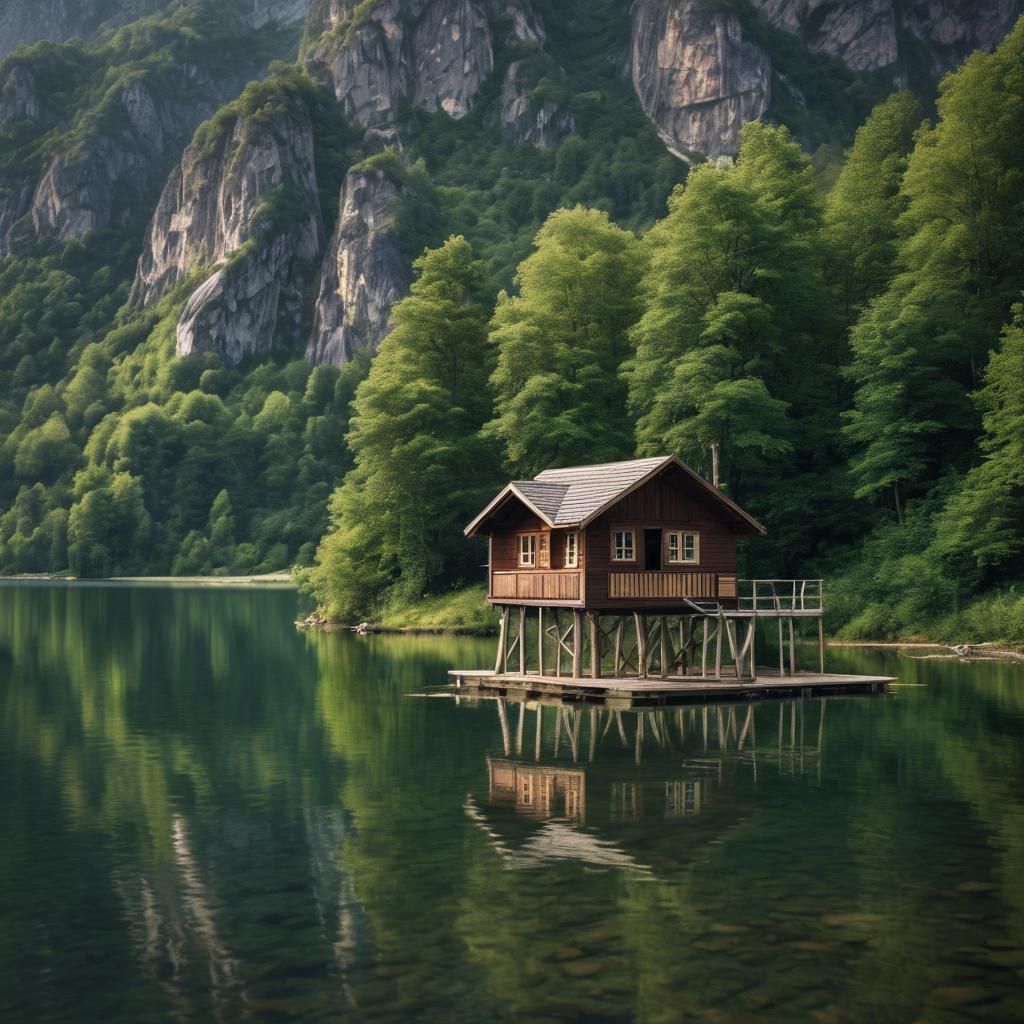 a mountain lake  by @gladiator