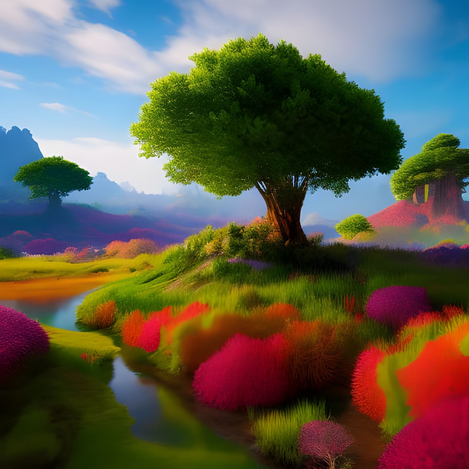 Colorful Landscape - AI Generated Artwork - NightCafe Creator