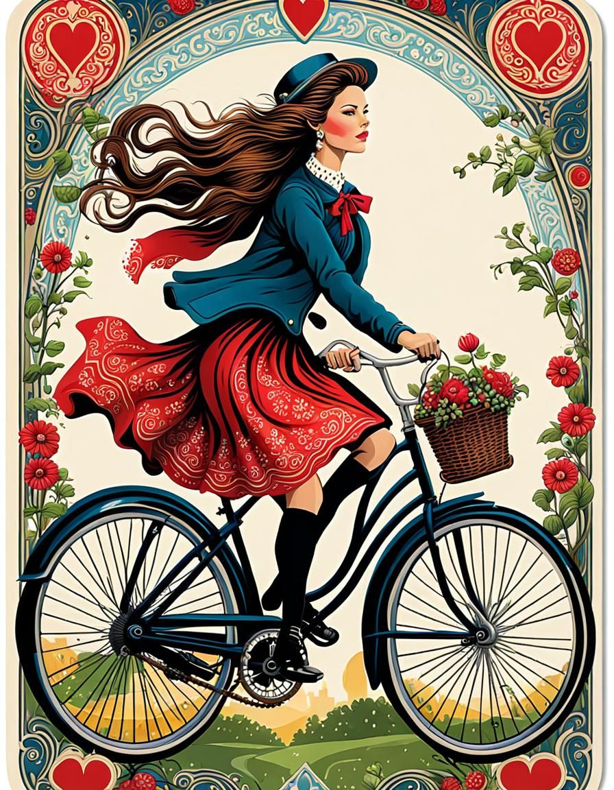 Riding bicycle