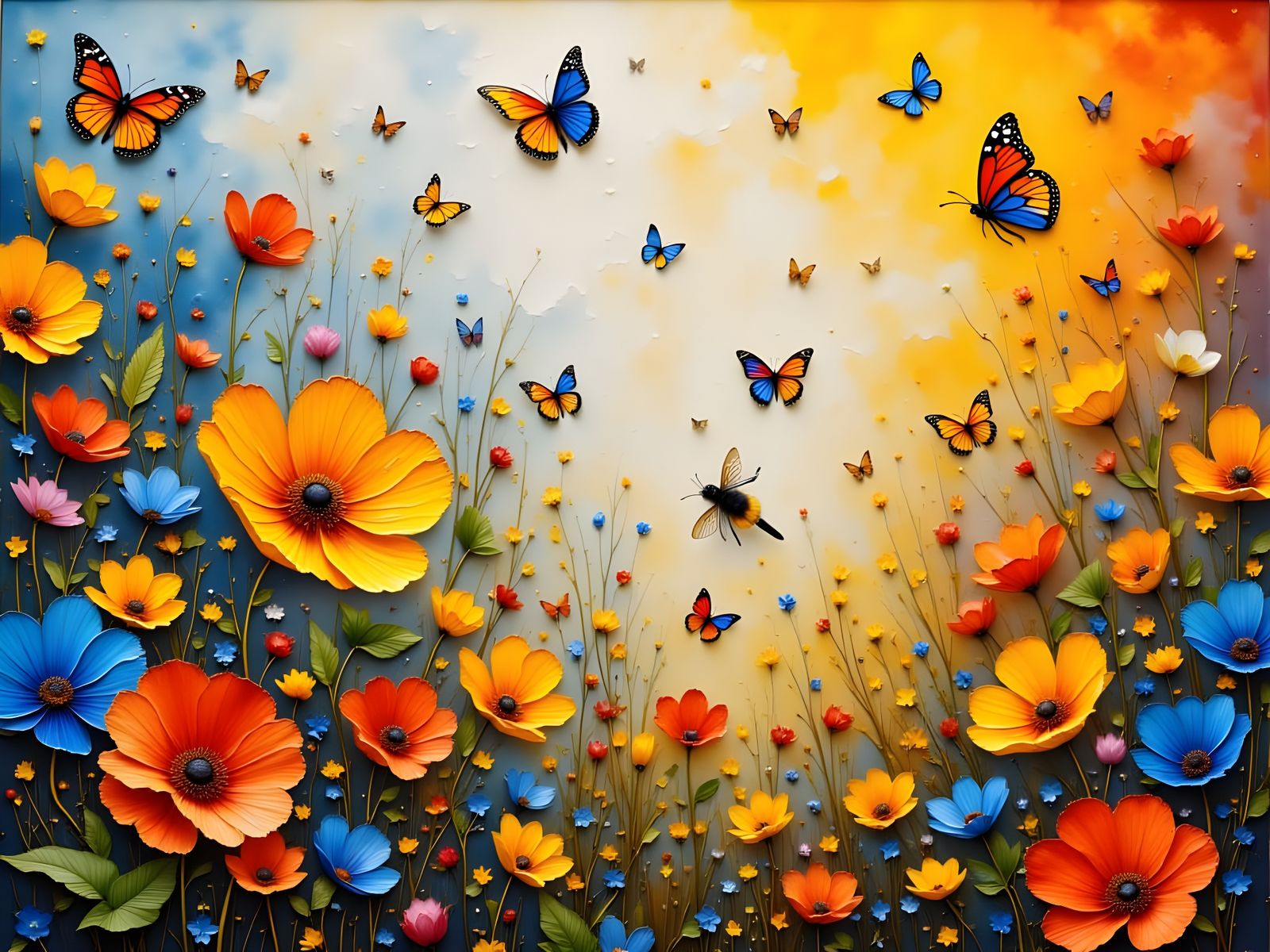 Colorful flower meadow