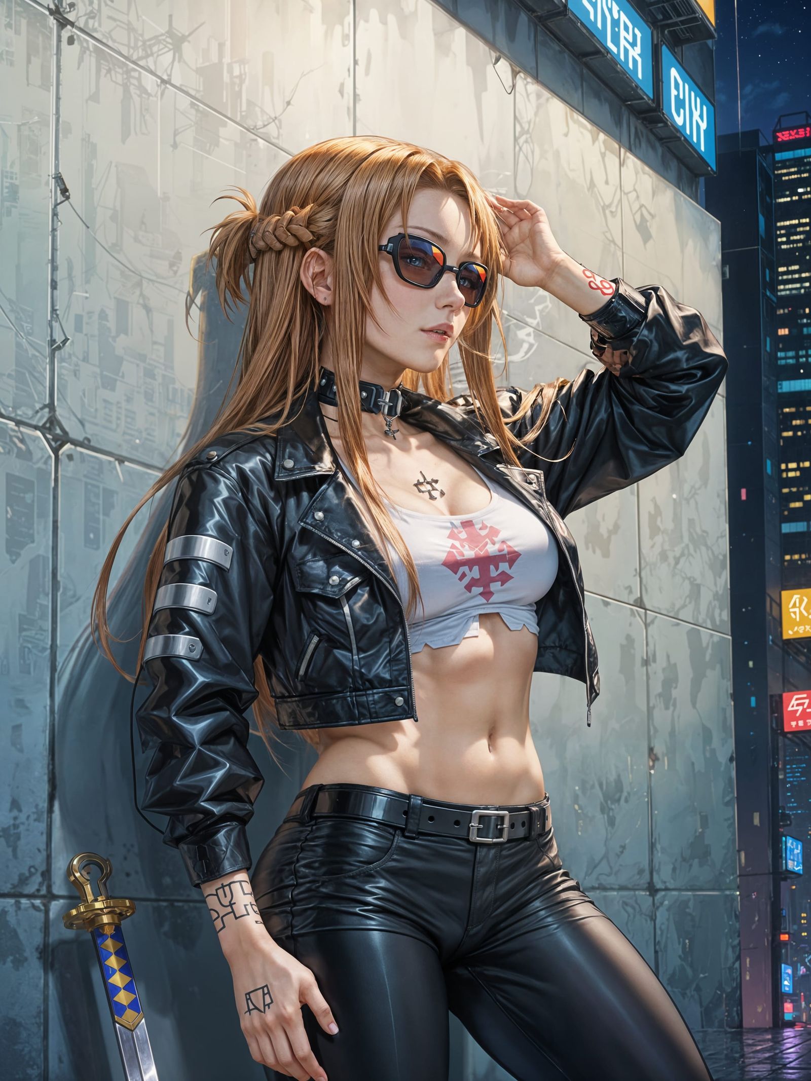 Anime Series: Asuna Yuuki (Cyberpunk Vibes Version)