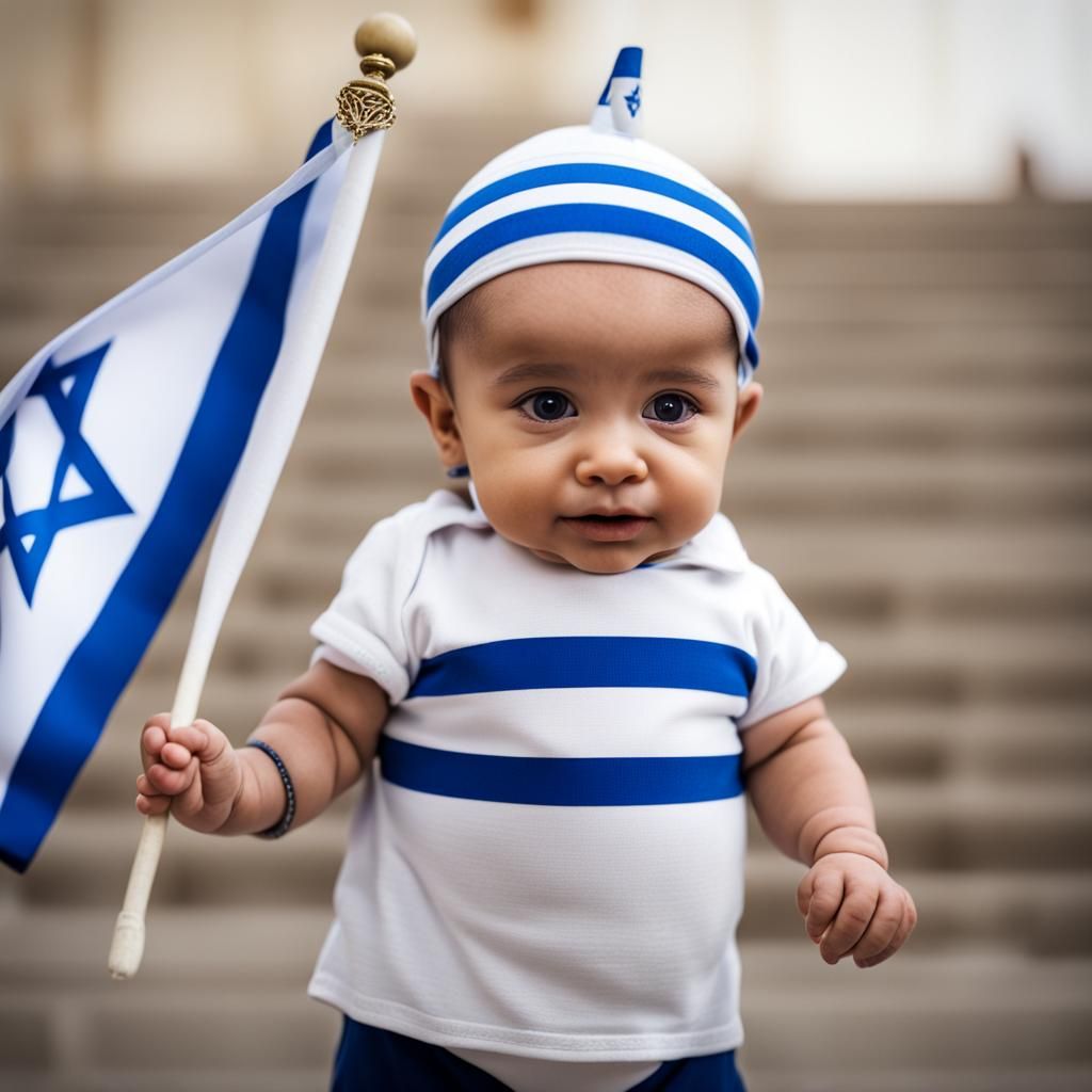 Baby with Israeli Flag: A Symbol of Hope