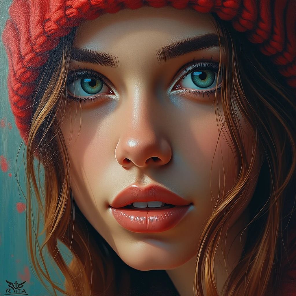 A girl, creative art, oil painting, masterpiece