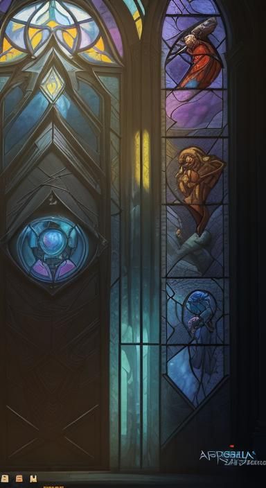 Beautiful stained glass of agents of shield inhumans detaile...