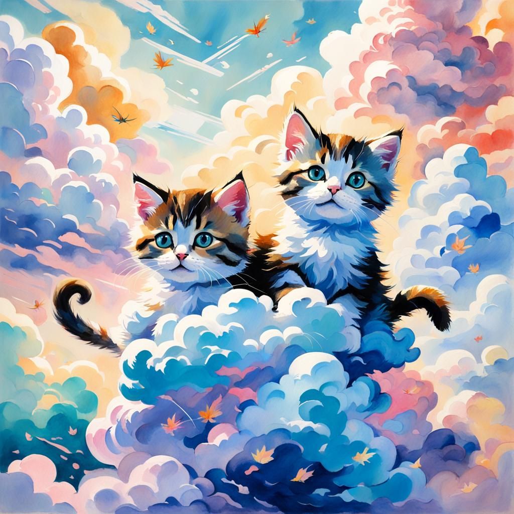 Kittens in the clouds