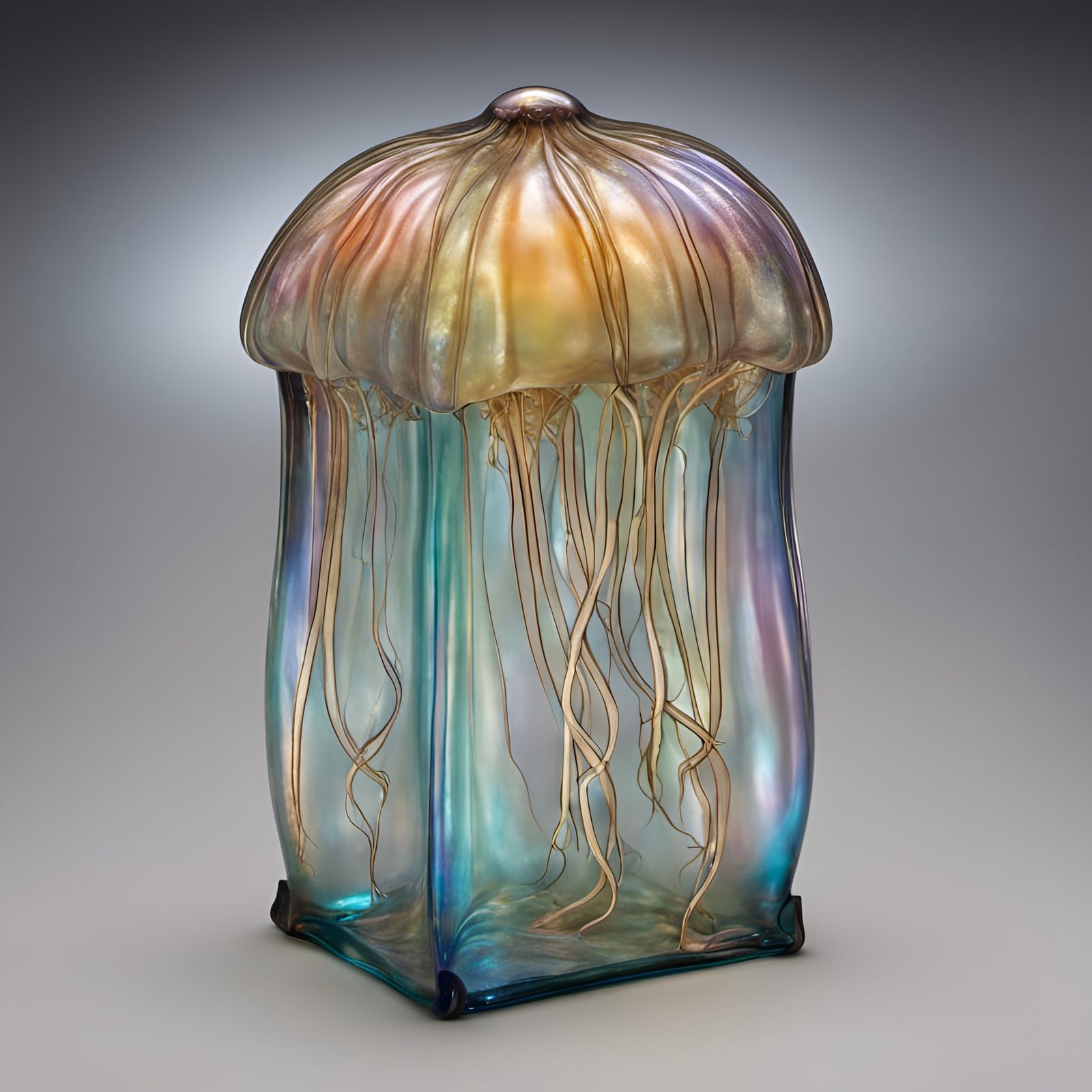 Art Nouveau Box Jellyfish AI Generated Artwork NightCafe Creator
