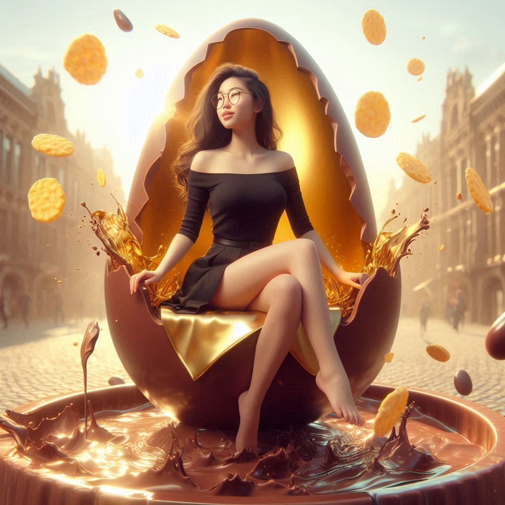 Chocolate egg throne