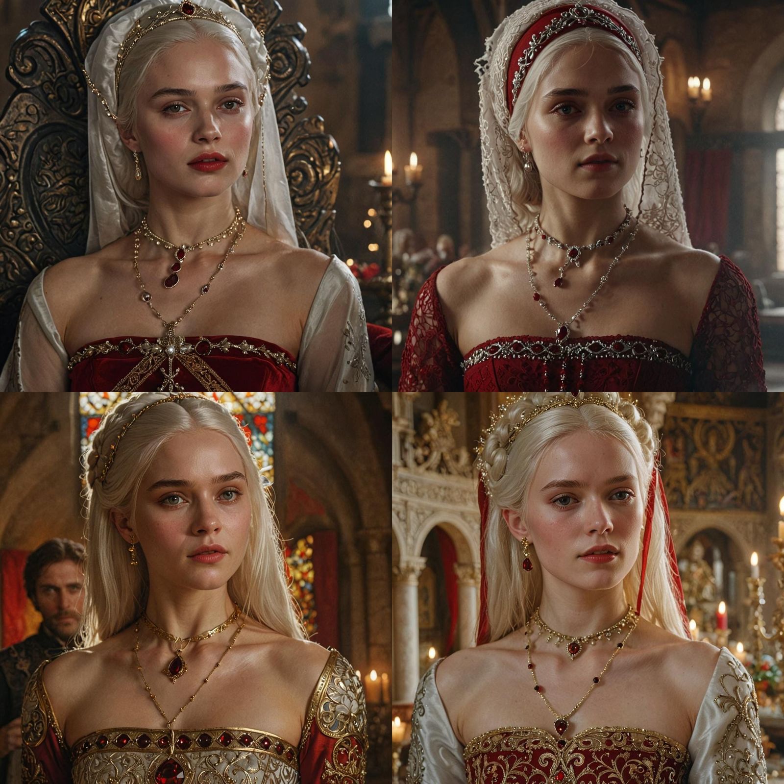 Beautiful Princess in Medieval Hall, Game of Thrones Style