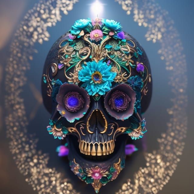 Flower Skull
