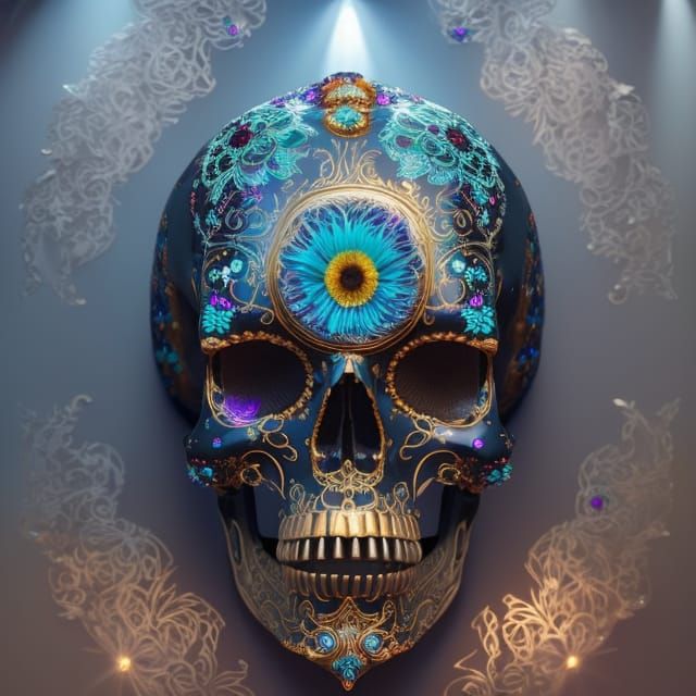 Flower Skull