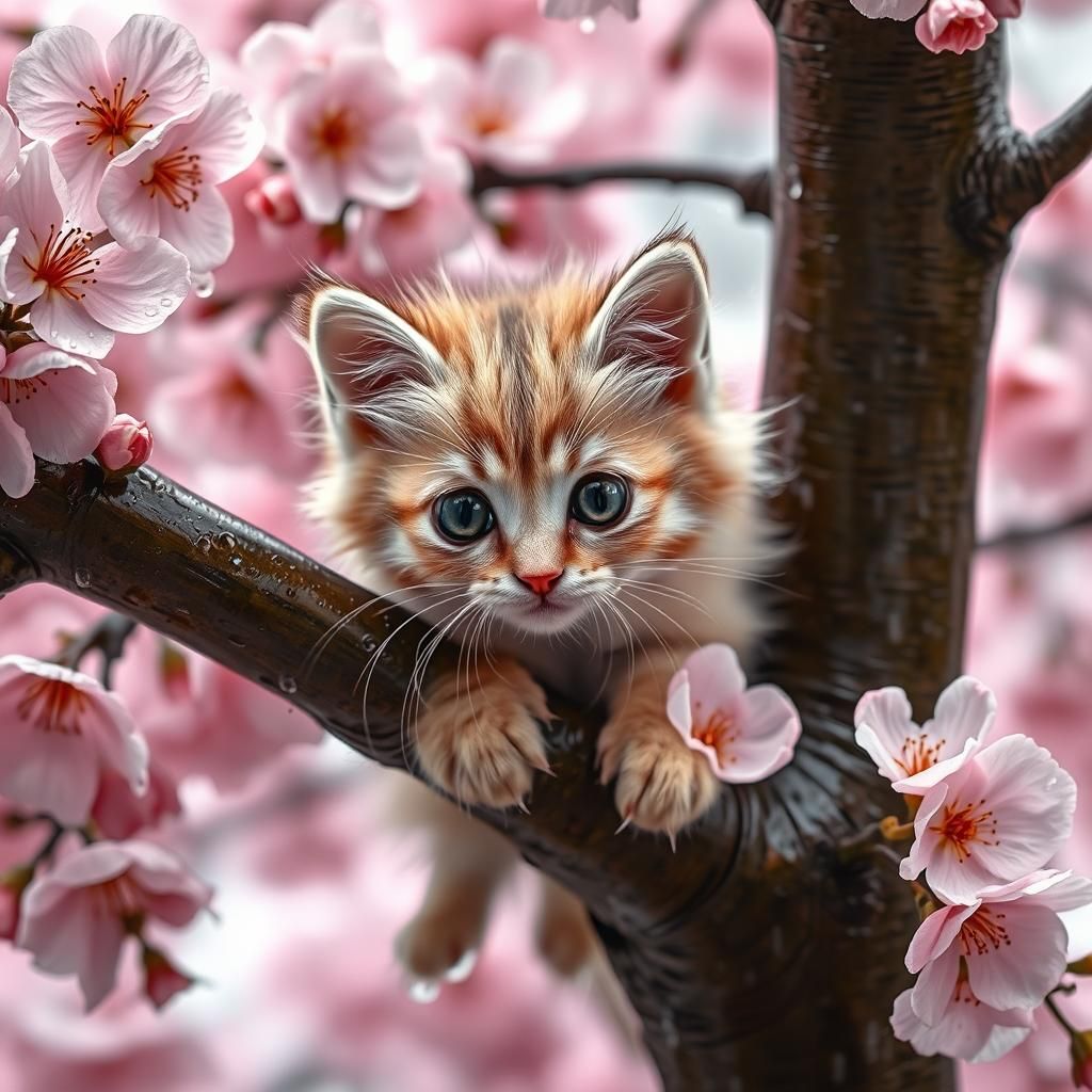 Stuck in a Cherry Tree!  by @Melanie Rhoades 