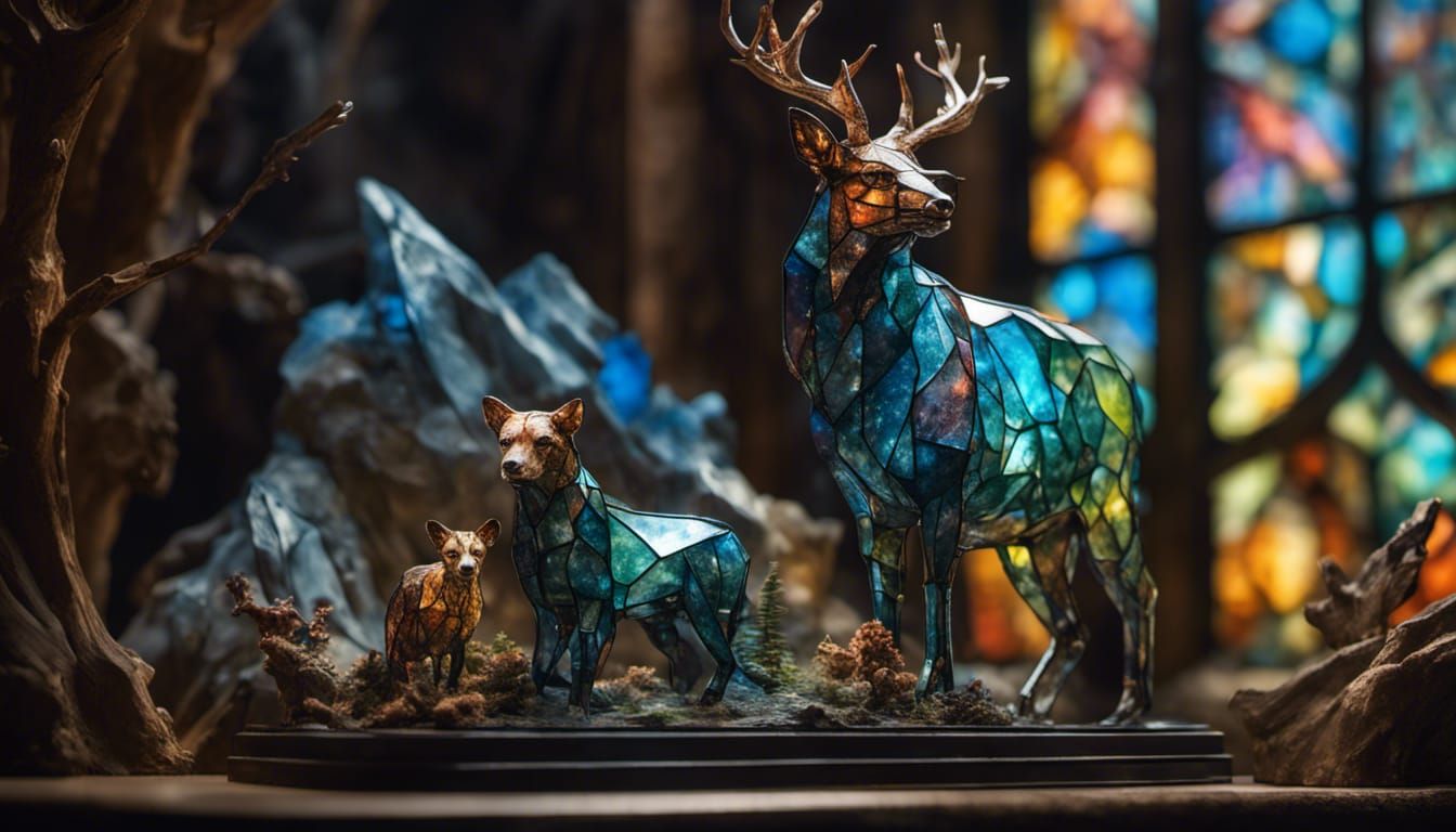 Stained Glass Figurines AI Generated Artwork NightCafe Creator