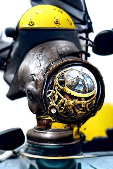 Antique diving helmet
