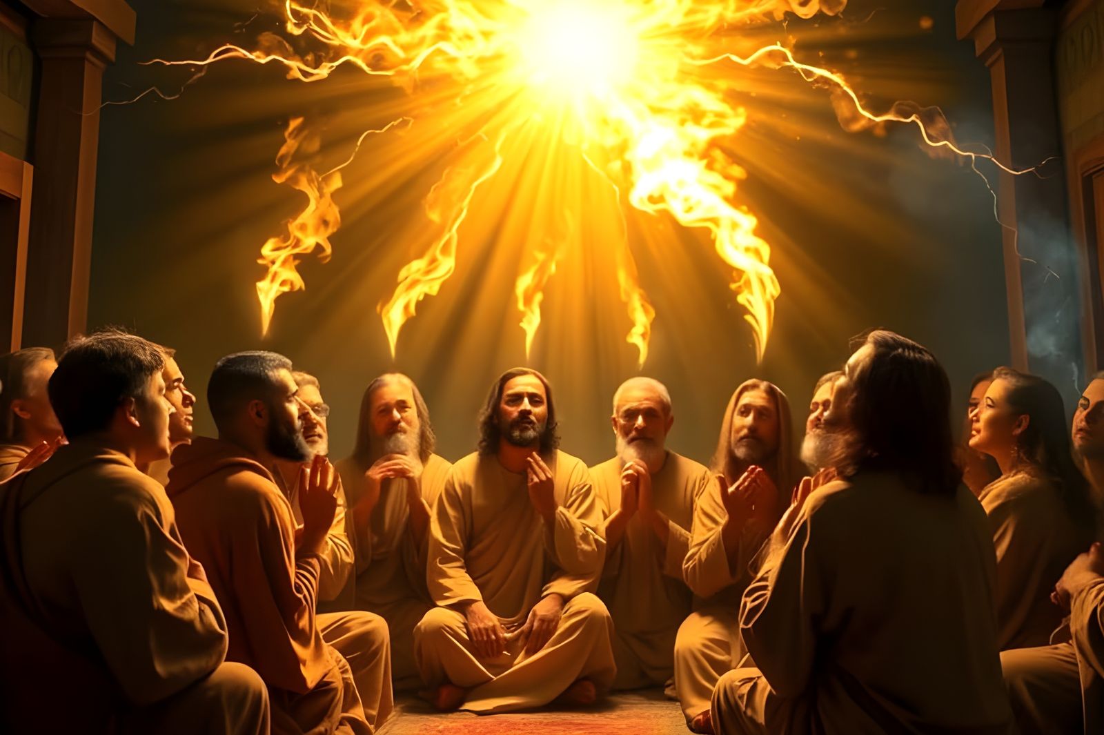 The Holy Spirit Comes at Pentecost  by @Gary Murakami