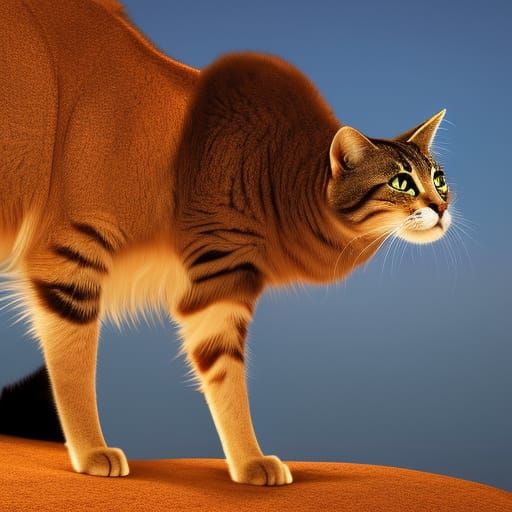 Cat camel, distinct lighting, detailed matte painting, deep ...