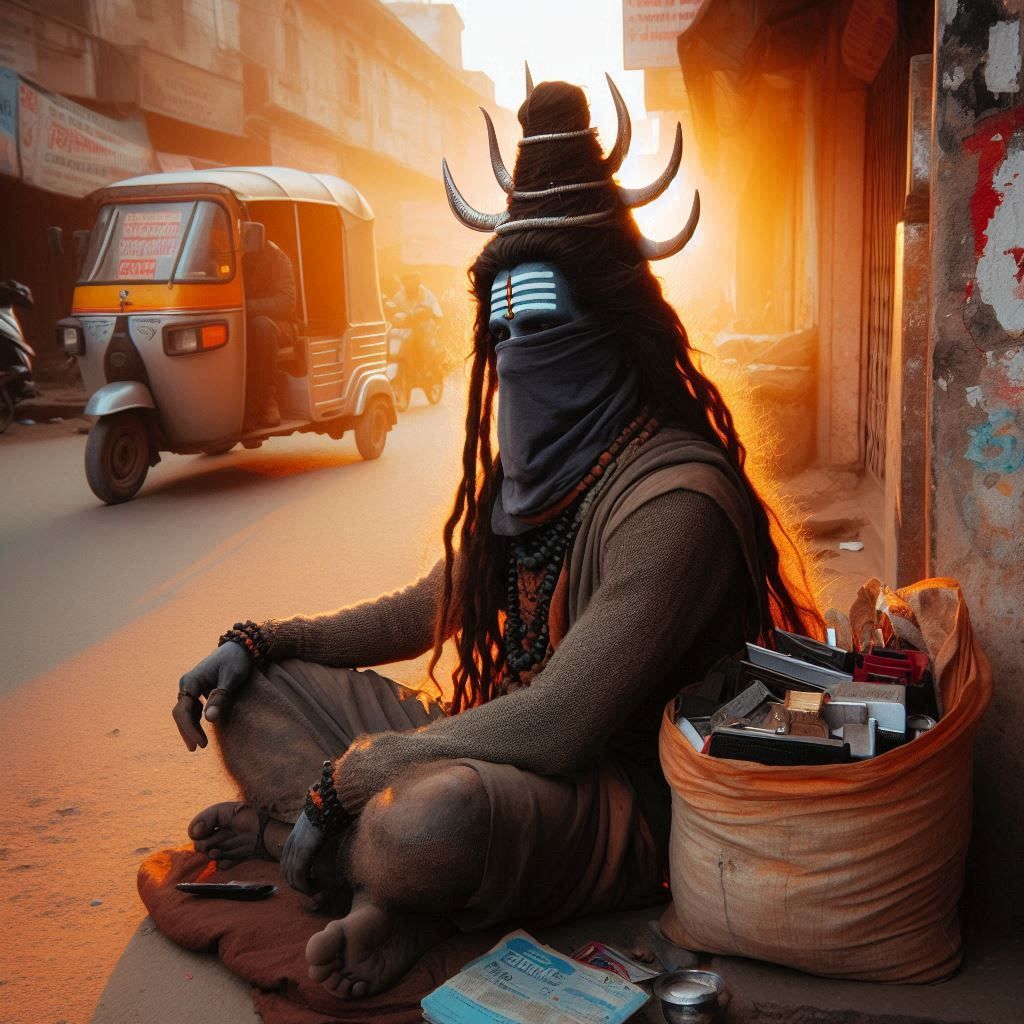 Shiva Disguised as Beggar