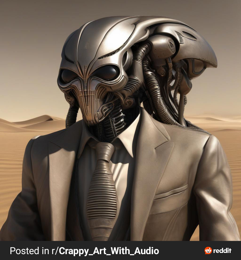 Gigerish Robot with Tie